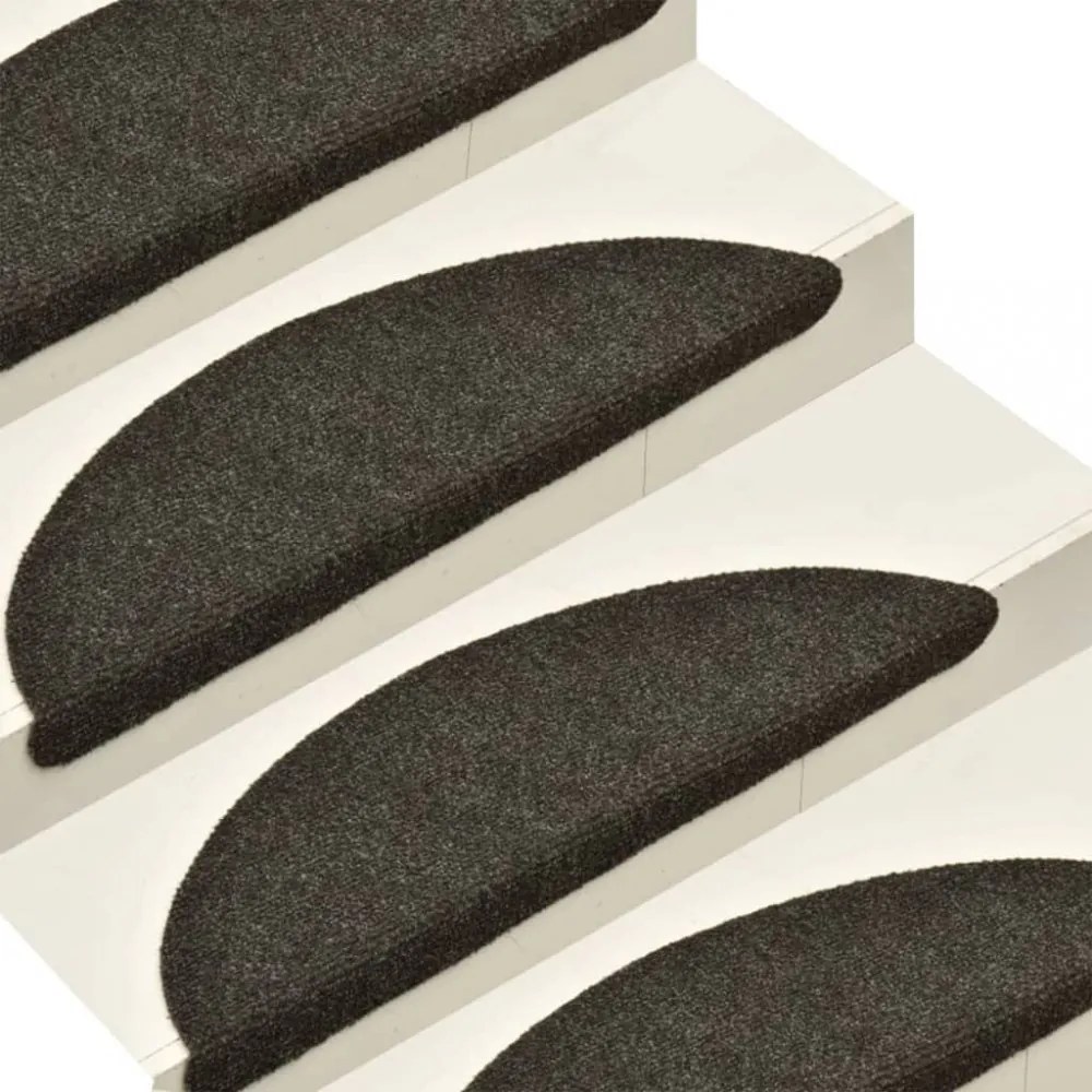 15 db antracit tűlyukasztott öntapadó lépcsővédő 65 x 21 x 4 cm