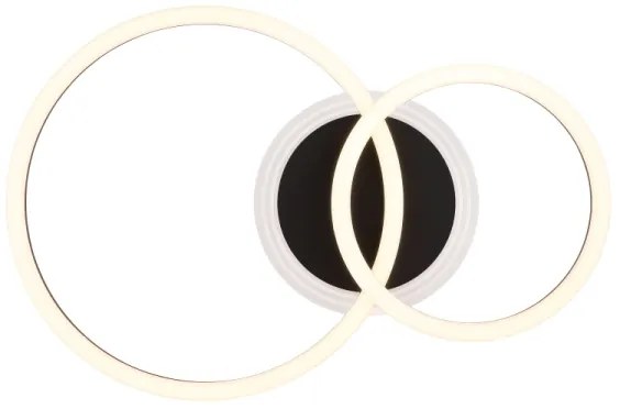 Globo 48039-30 - LORETTA LED mennyezeti lámpa 30W, 33x50 cm, fekete