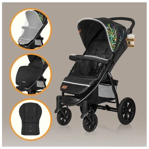 Lionelo - Babakocsi ANNET TOUR fekete/zöld