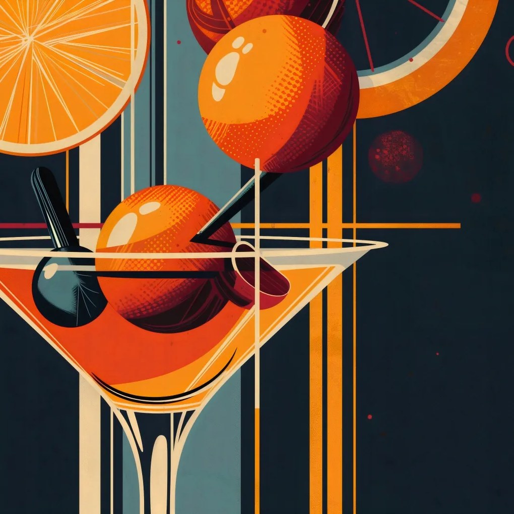 Poszter 70x70cm Koktél stílus