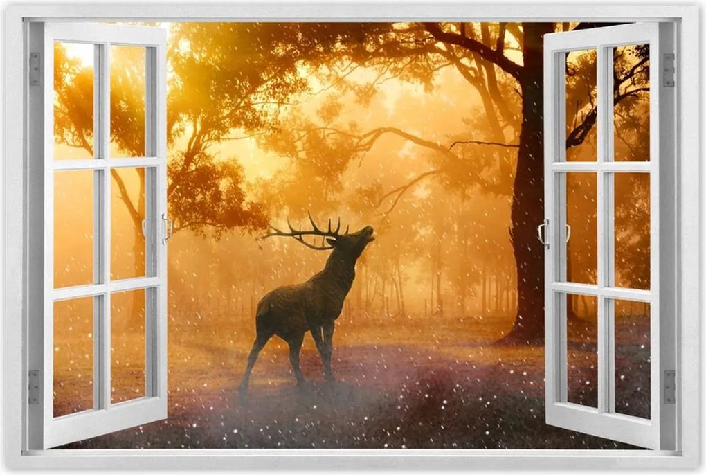 Poszterek 120x80 Szarvas az erdőben