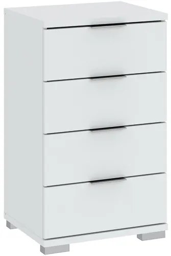 4 Fiókos Kis Szekrény Fehér Színben. PRAGA 42x46x79 cm.