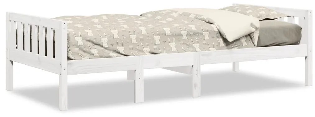 fehér tömör fenyőfa gyerekágy matrac nélkül 80 x 200 cm