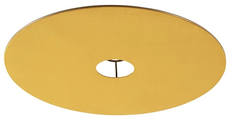 Bársony lapos lámpabúra sárga arannyal 45 cm