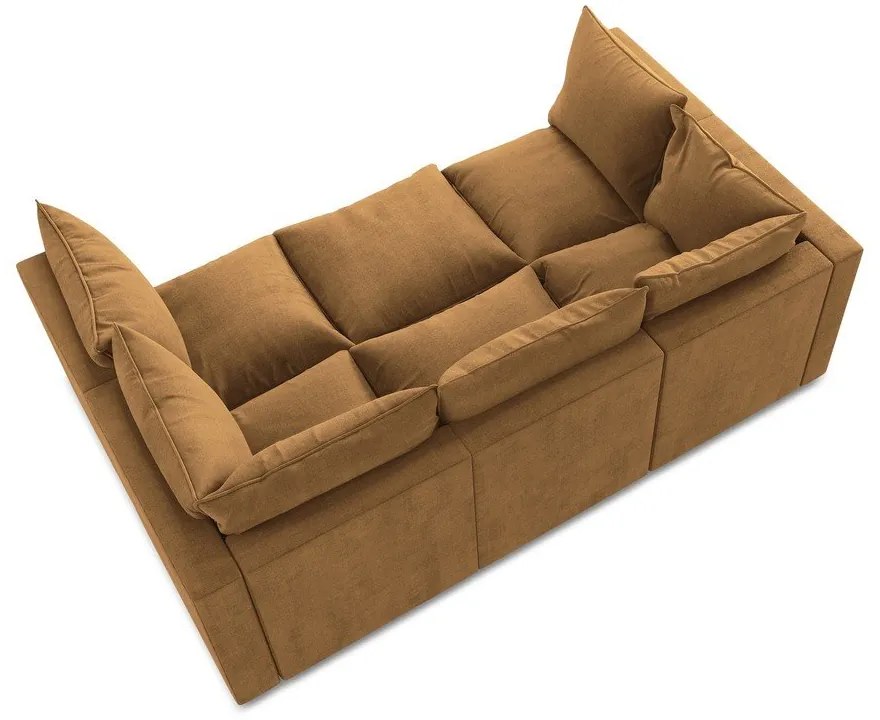 Terrakotta színű kanapé 255 cm Manao – Makamii