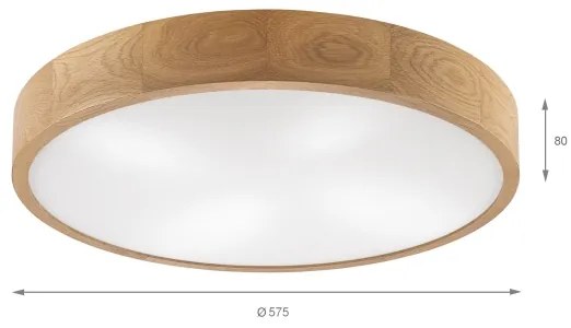 Brilagi - LED mennyezeti lámpatest CARVALHO 4xE27/60W/230V tölgy átm. 57,5 cm
