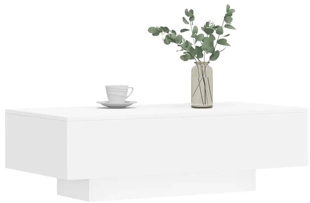 Fehér szerelt fa dohányzóasztal 100x49,5x31 cm