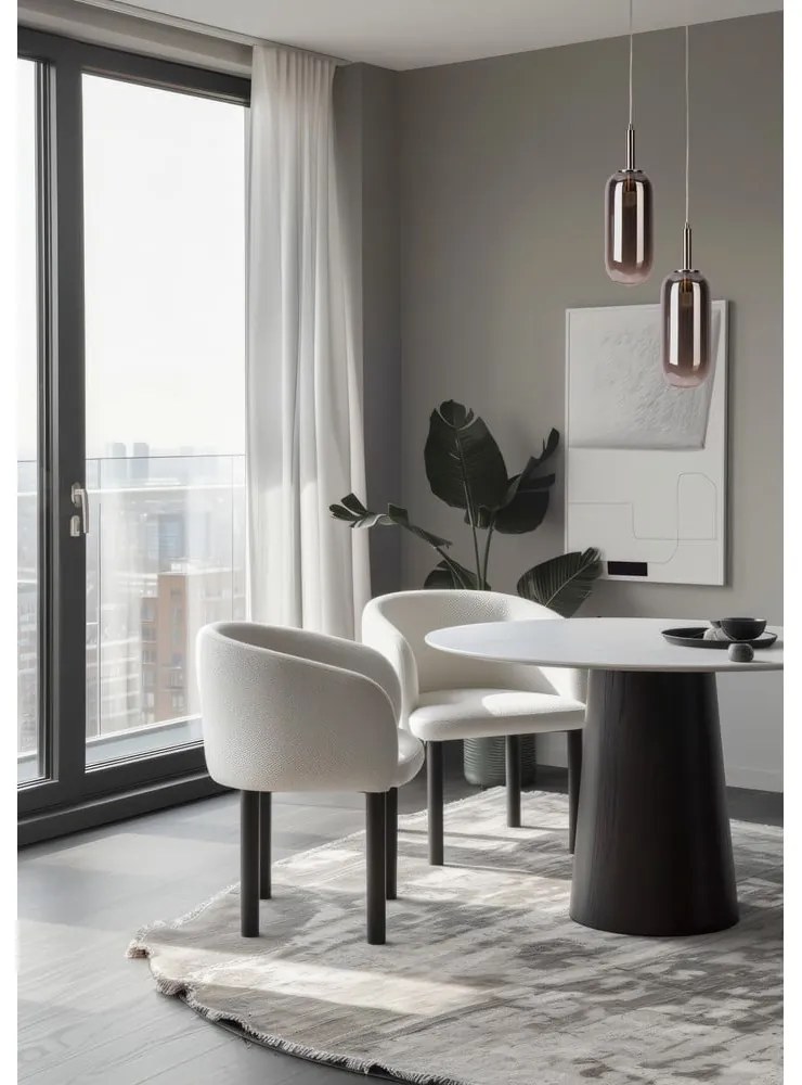 Antracitszürke LED függőlámpa üveg búrával ø 13 cm Fiuggi – Candellux Lighting