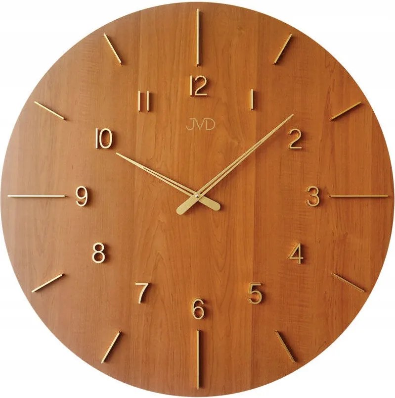 Elegáns Fa Barna Falióra Jvd HC701.1 70 cm Arany Mutatók