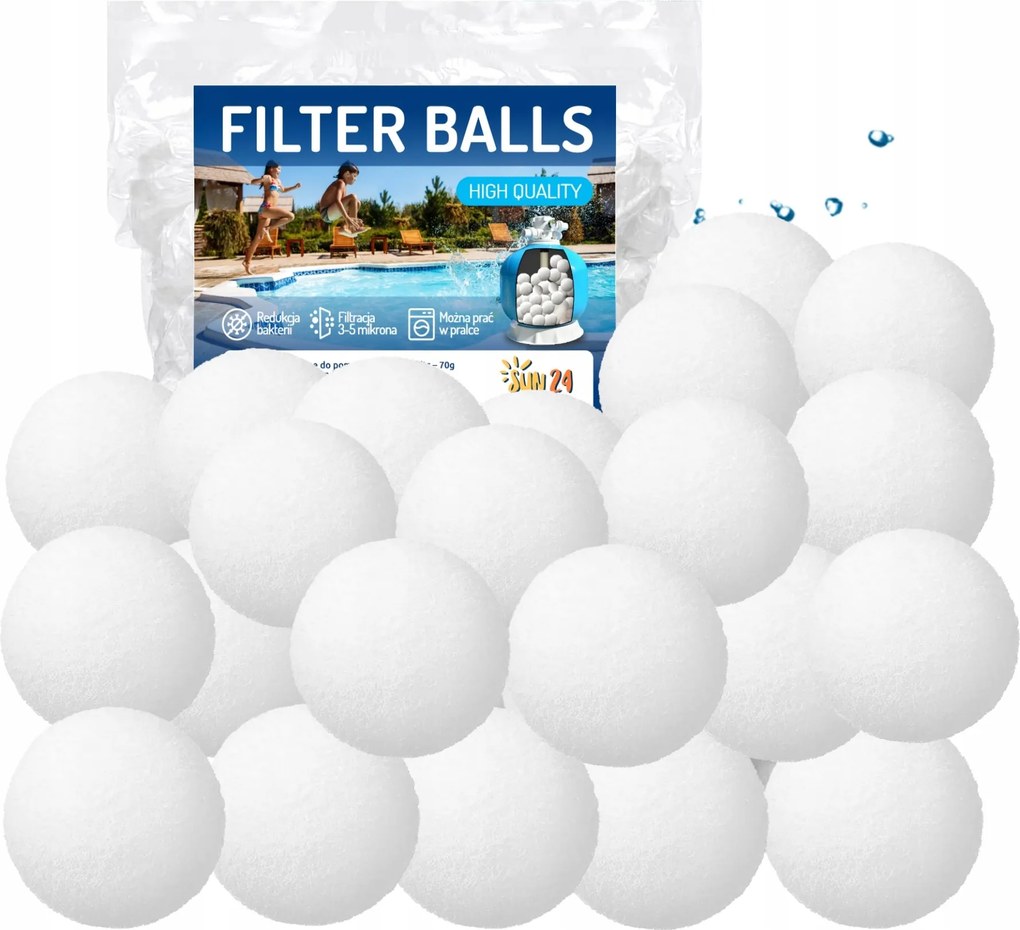 Szűrőgolyók Jakuzzi Spa Medence Szivattyú Betét 25kg Homok