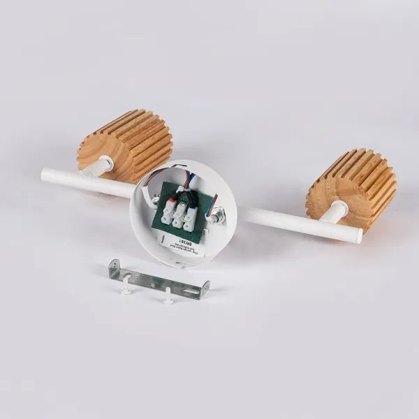 Brilagi - MODERN WOOD spotlámpa 2xGU10/8W/230V kaucsukfa/fehér