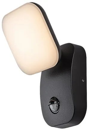 RÁBALUX 77058 ODIEL Fali Lámpa Mozgásérzékelővel Fekete IP44
