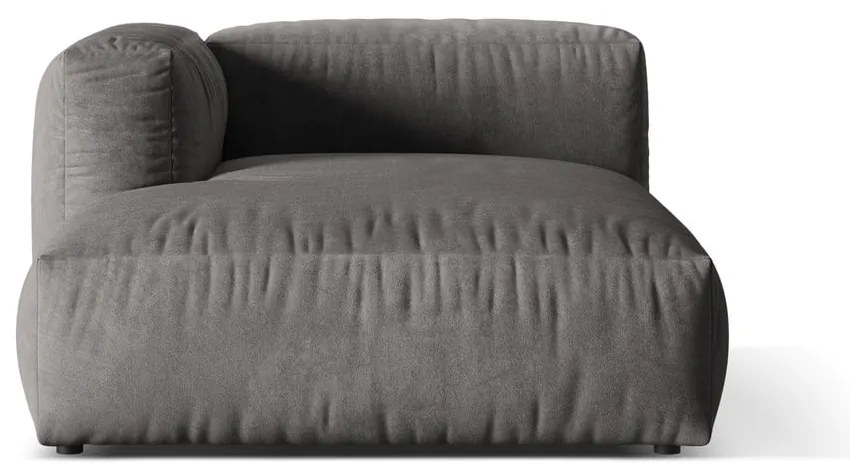 Szürke bársony kanapé modul (bal oldali) Martina – Micadoni