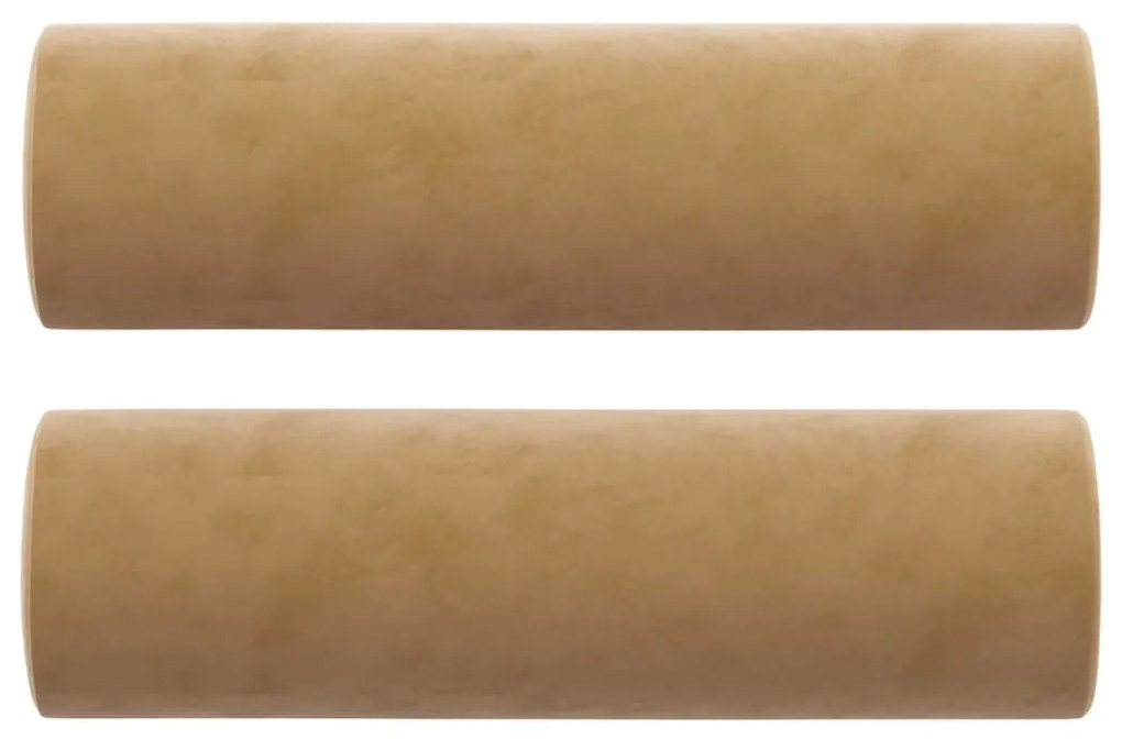 2 személyes barna bársony kanapé díszpárnákkal 120 cm