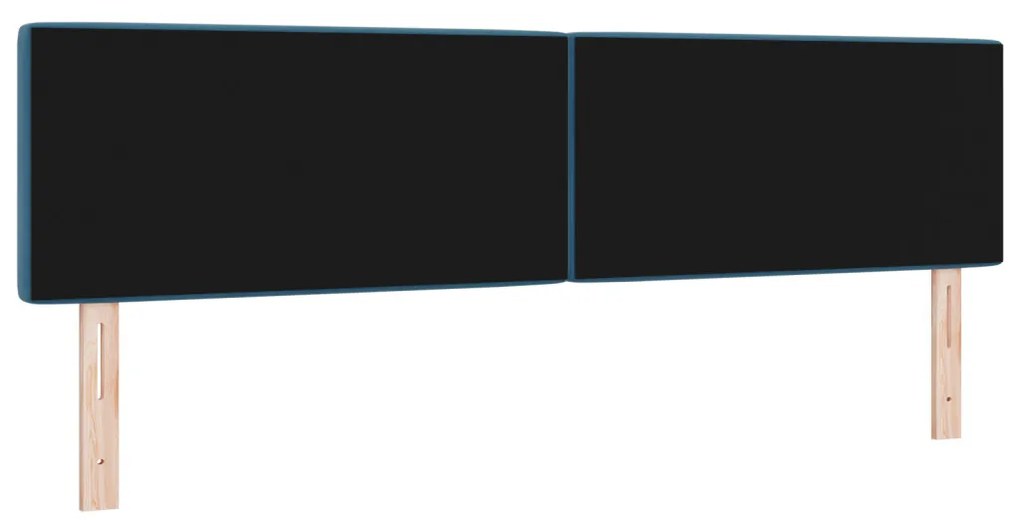 LED fejvég kristálygombos tűzéssel sötétkék 90 cm bársony