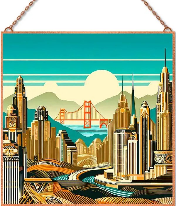 San Francisco 2 üvegkép, falikép