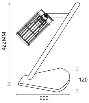 Asztali lámpa VERTICAL 1xGU10/8W/230V fekete