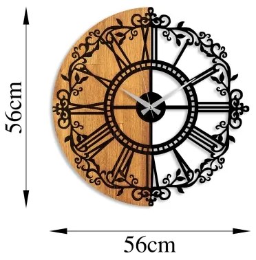Fali óra 56 cm átmérő, 1xAA, fa/fém kivitel