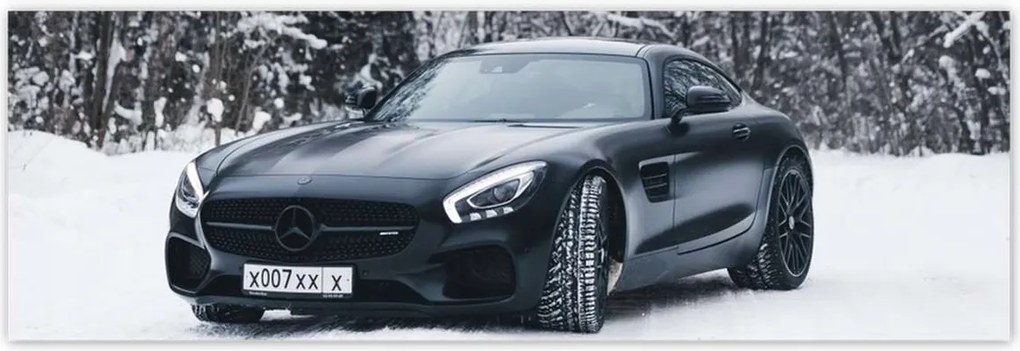 Poszterek 200x66 Fekete Mercedes Tél