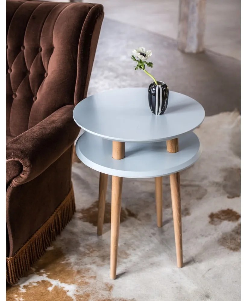 UFO sötétszürke tárolóasztal, ⌀ 45 cm - Ragaba