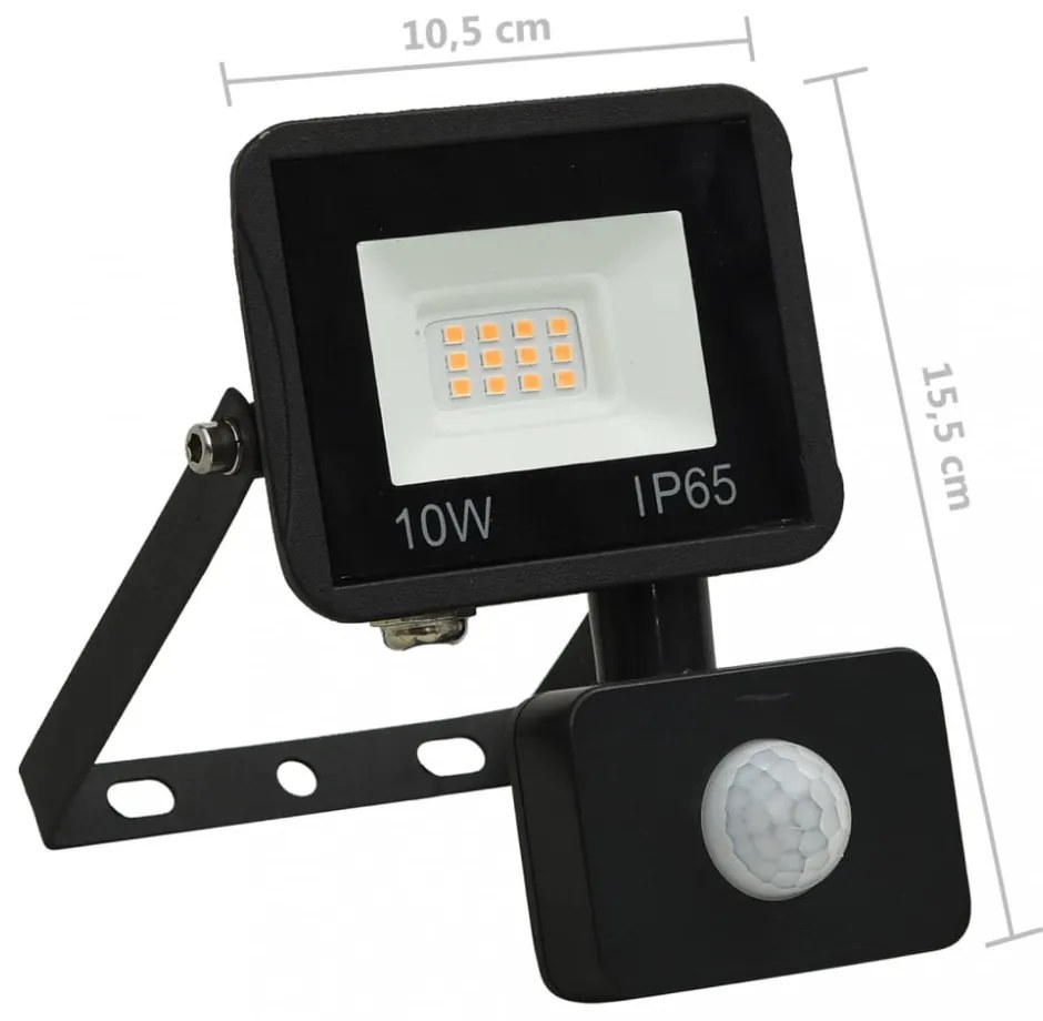 meleg fehér fényű szenzoros LED-reflektor 10 W
