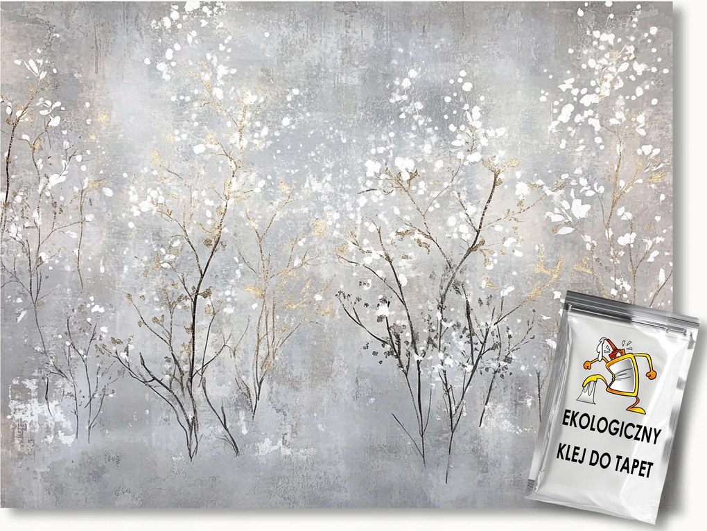 Fotótapéta Flizelina Fal Beton Erdő Fák Scandi Boho 100x75 ragasztó