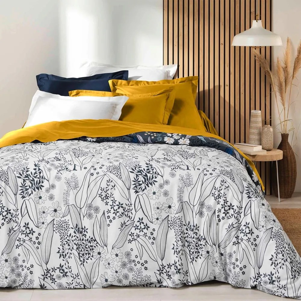 Sárga gumis bio pamut lepedő 90x190 cm Biolina – douceur d'intérieur