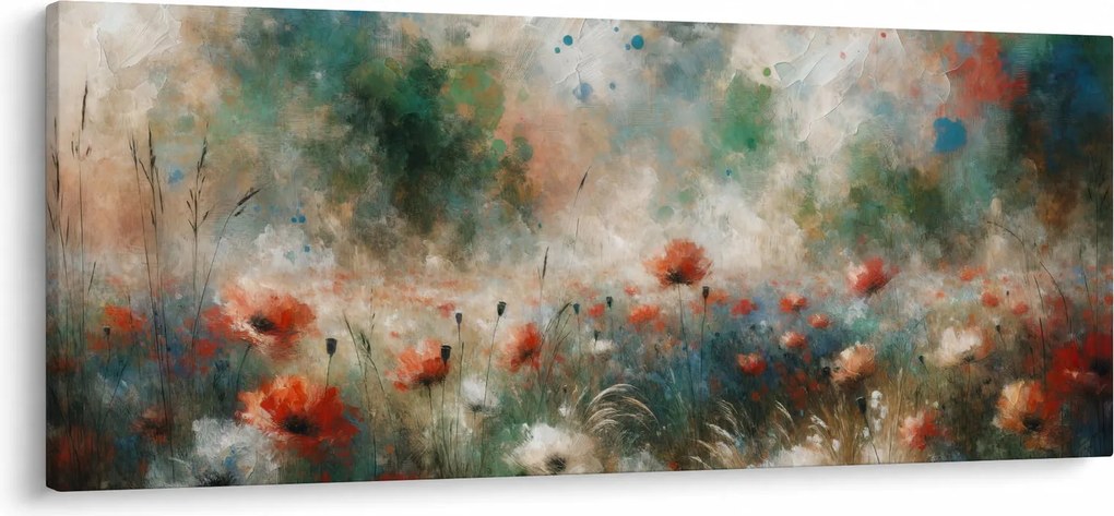 Kép – Pipacsmező absztrakciója (120x50 cm)