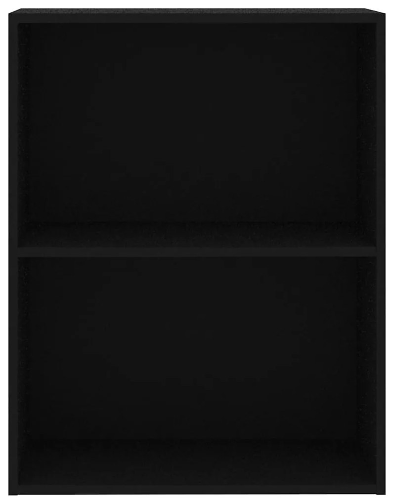 fekete szerelt fa könyvszekrény 60x30x76,5 cm