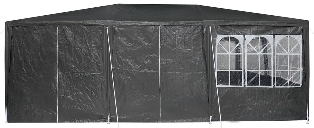 buli sátor 10 oldalfallal antracit 6x4 m PE