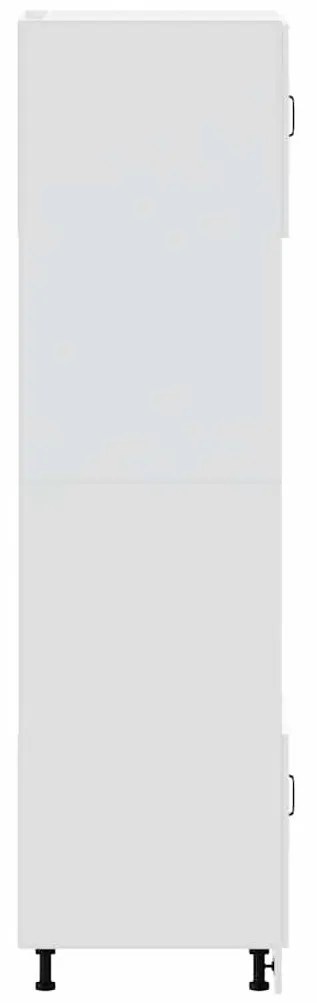 Lucca 2 db magasfényű fehér szerelt fa sütőszekrények