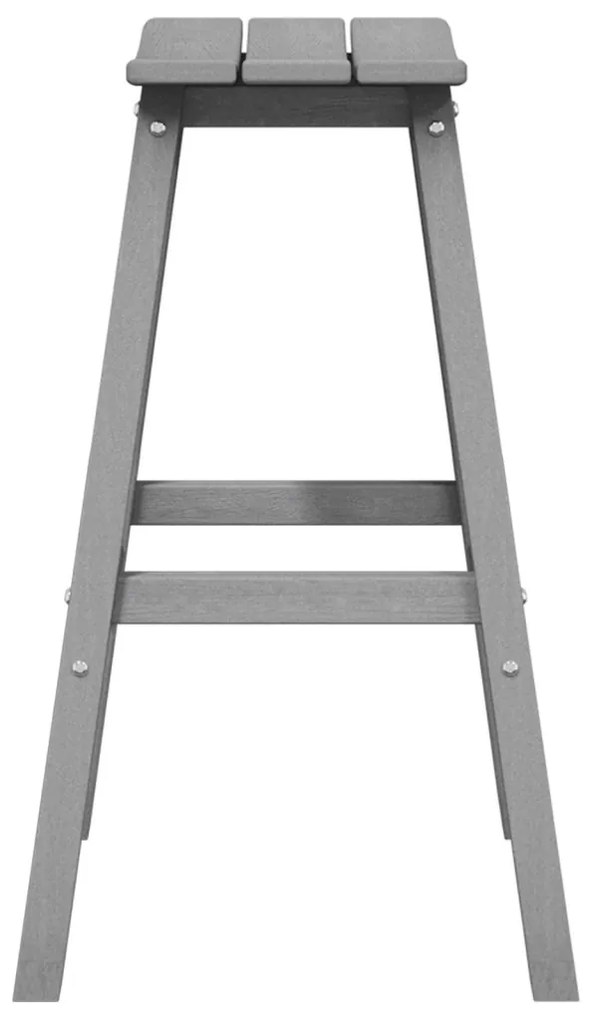 Bárszékek 2 db Világosszürke HDPE