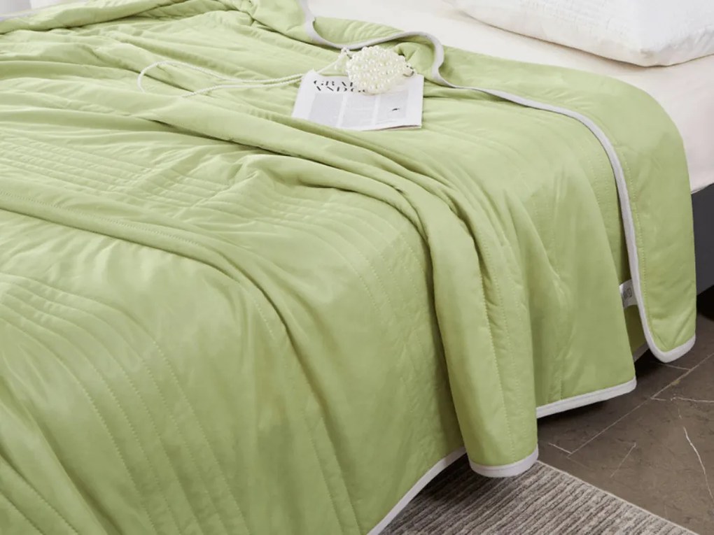 Hűsítő nyári paplan CELIA, zöld Méret: 140 x 200 cm