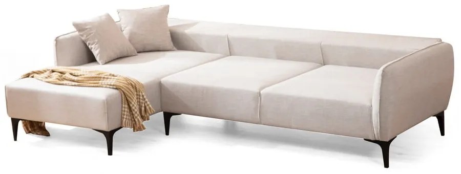 Belissimo fehér sarokkanapé, bal oldali – Balcab Home