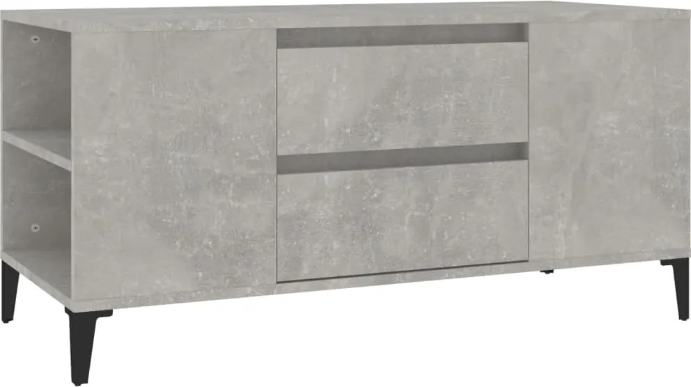vidaXL betonszürke szerelt fa TV-szekrény 102 x 44,5 x 50 cm