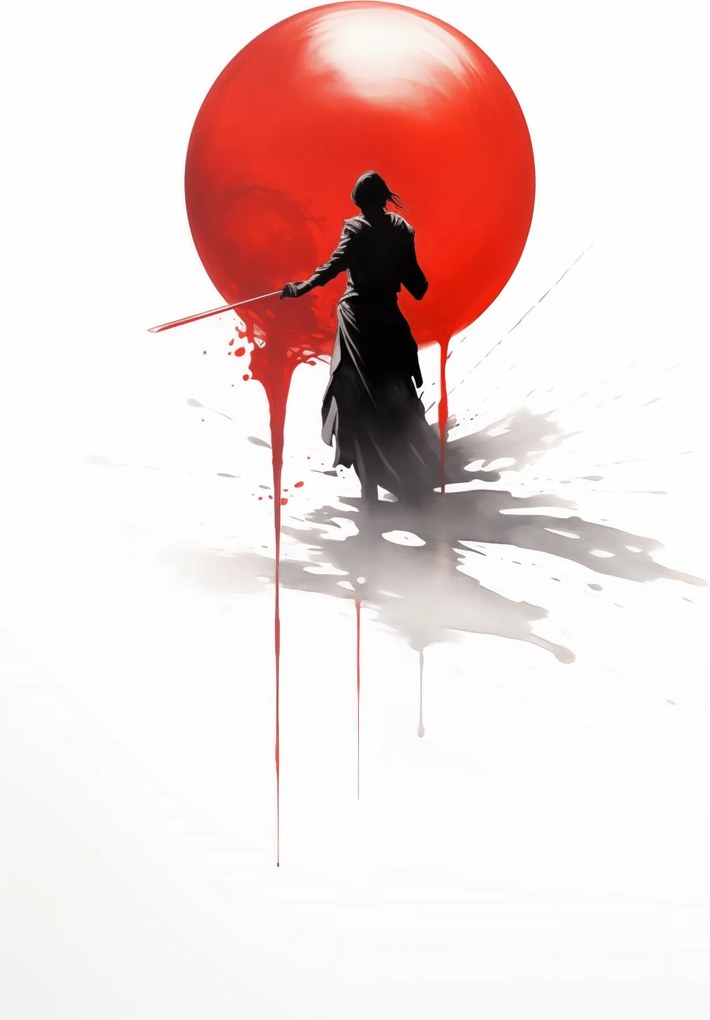 Poszter 40x60cm Magányos szamuráj