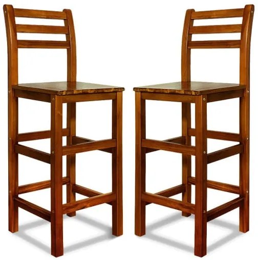 Casaria® 2 db bárszék készlet - akác