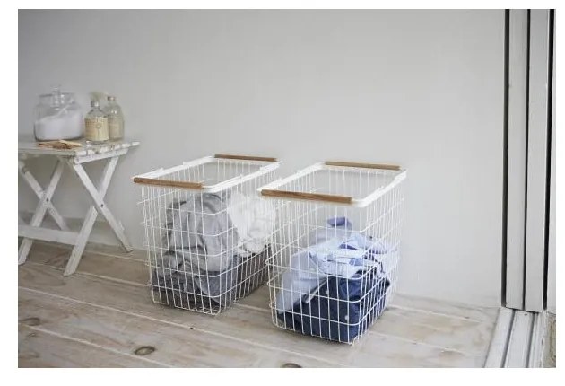 Tosca szennyestartó kosár, bükkfa részletekkel - YAMAZAKI