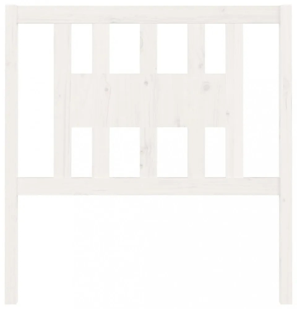 fehér tömör fenyőfa fejtámla 96 x 4 x 100 cm