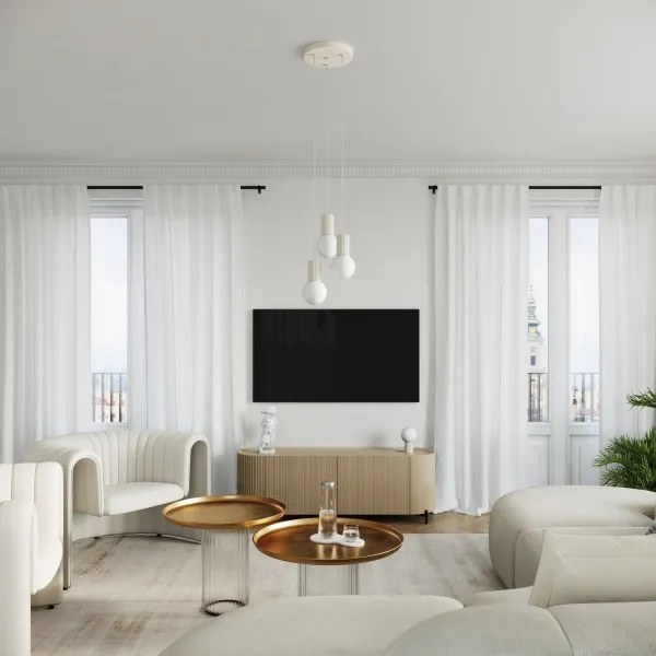 Sollux SL.1721 - Asztali lámpa HALO 1xG9/8W/230V átm. 12 cm krémes