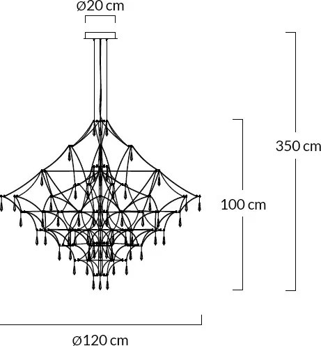 King Home CONSTELATION MSE1501100124 Függőlámpa 99x0,5W/LED 3000K 3960LM IP20