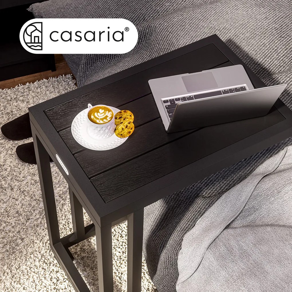 Casaria® WPC lerakóasztal - fekete