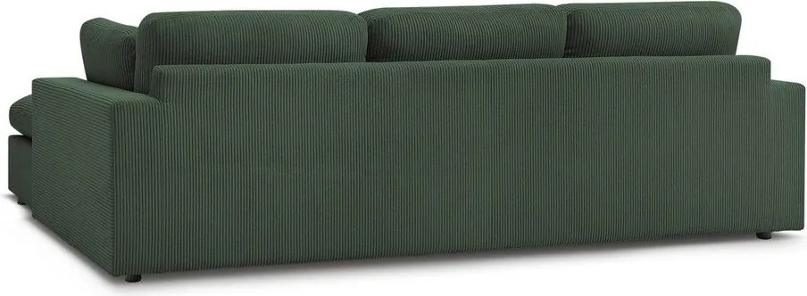 Zöld kordbársony sarokkanapé Belair – Bobochic Paris