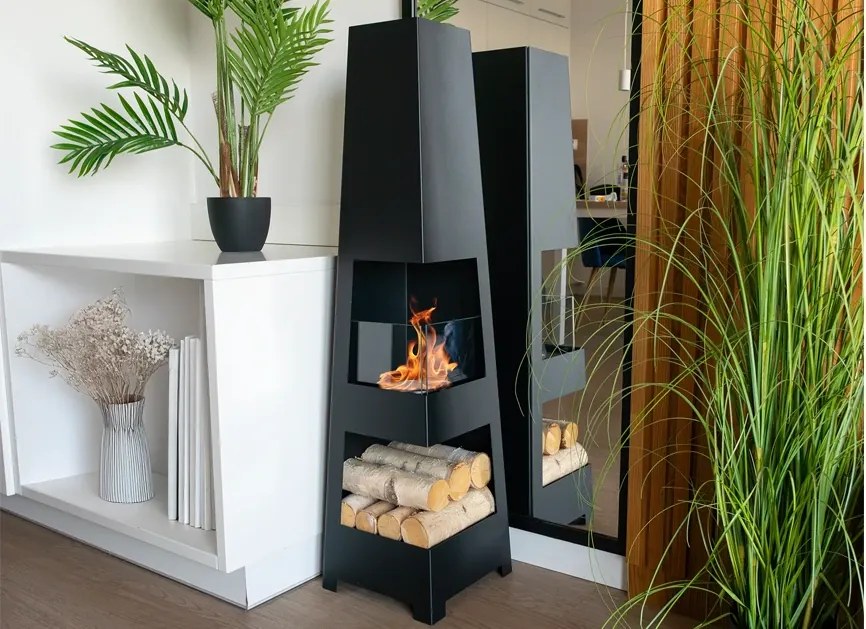 Pyramid Garden Black biokandalló (115 x 30 x 30 cm)