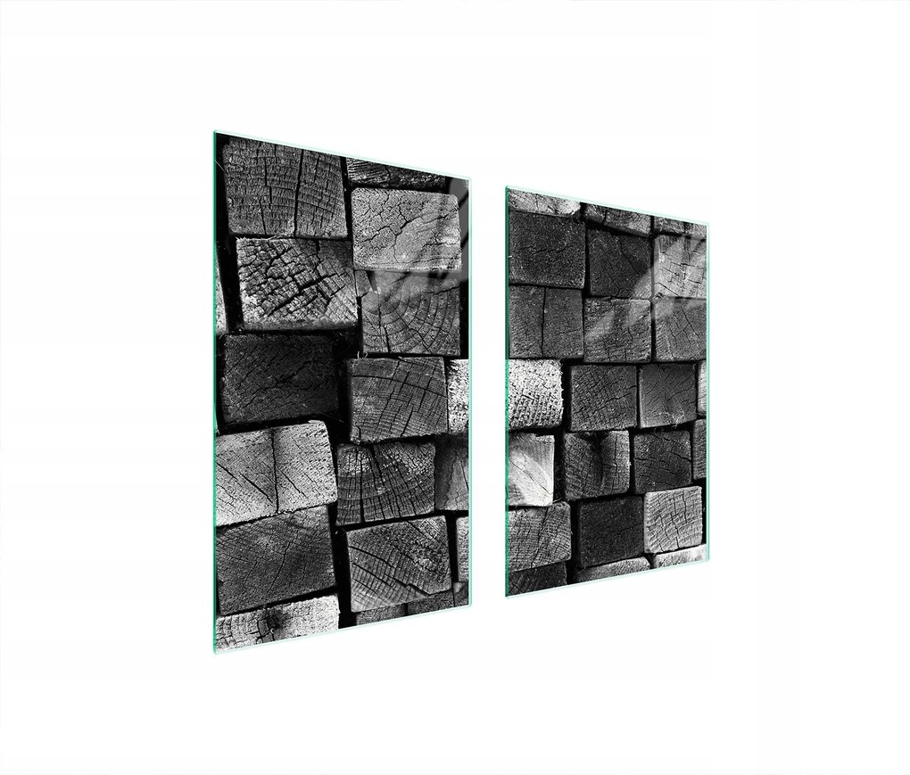 Üveg Konyhai Védőlap 65x52 Fa Edzett Üveg