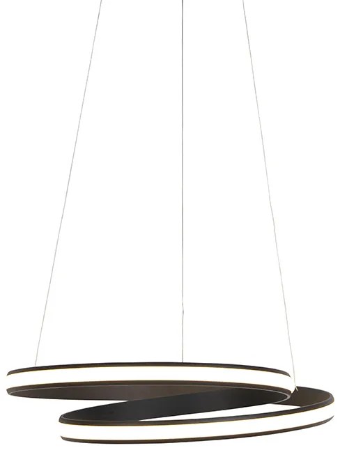 Design függőlámpa fekete 55 cm LED-del - Rowan