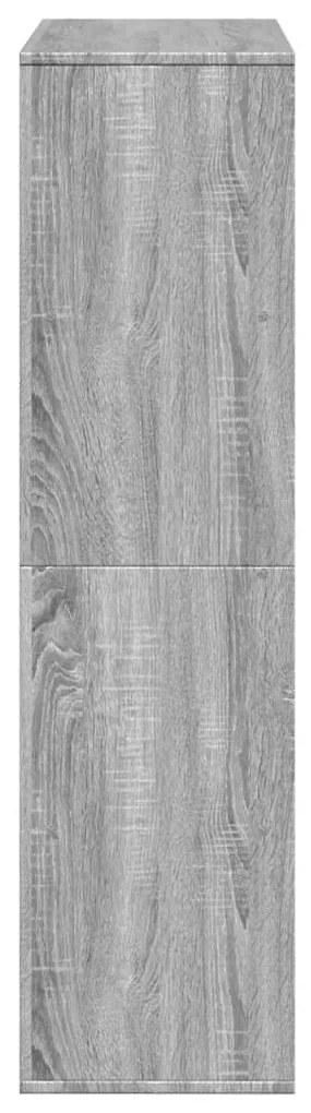 szürke sonoma színű szerelt fa könyvespolc 100 x 33 x 125,5 cm