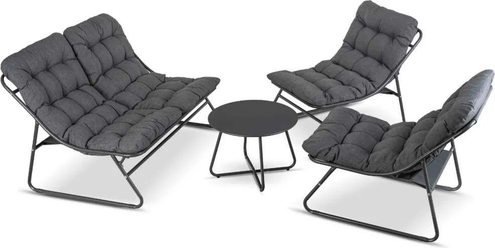 Kerti bútor szett szürke színben – MEGARA