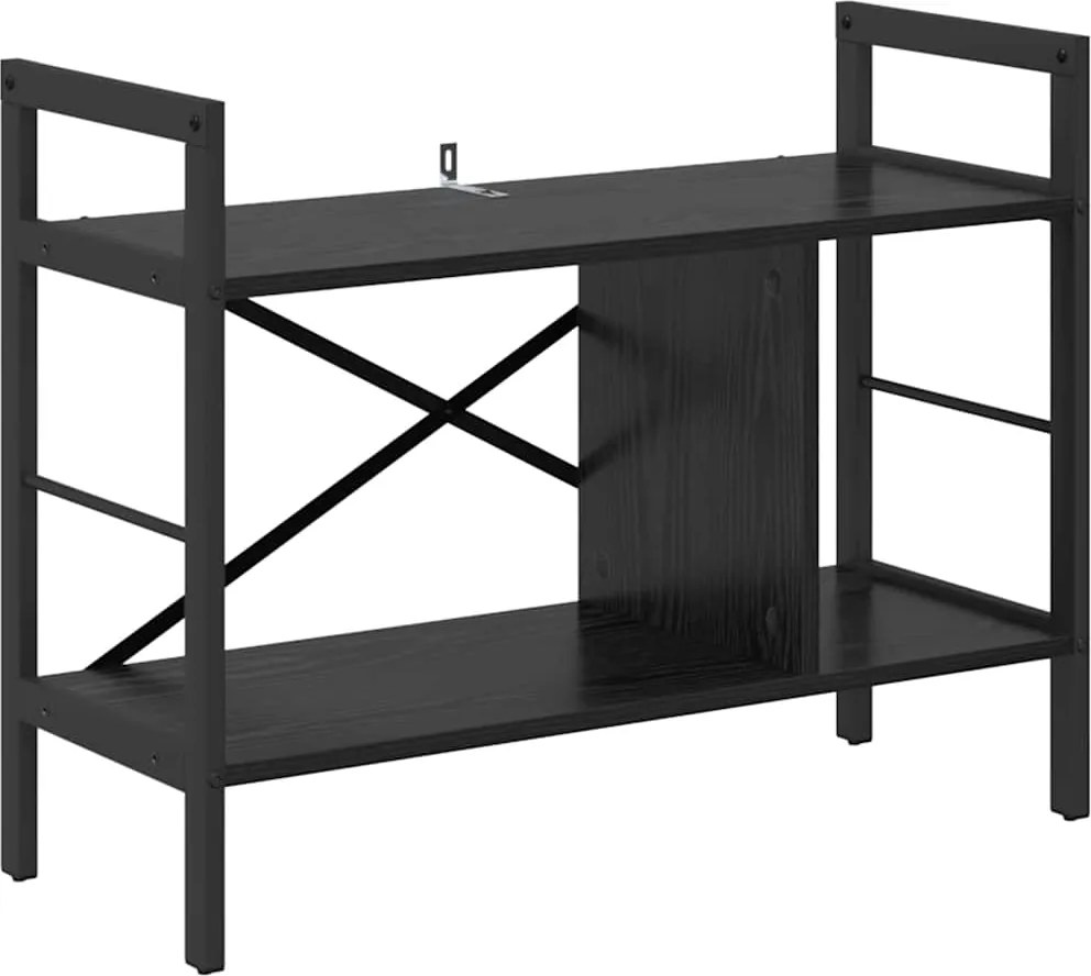 vidaXL Könyvespolc Fekete tölgy 75 x 30 x 58,5 cm Faanyag