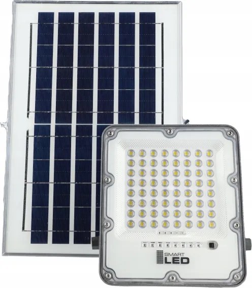 LED dimmelhető napelemes reflektor LED/50W/3,2V 5000K 6000 mAh IP65 fekete + távirányító